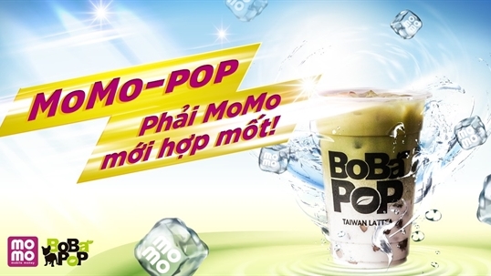 MoMo-pop, uống BoBaPop trả bằng MoMo mới hợp mốt