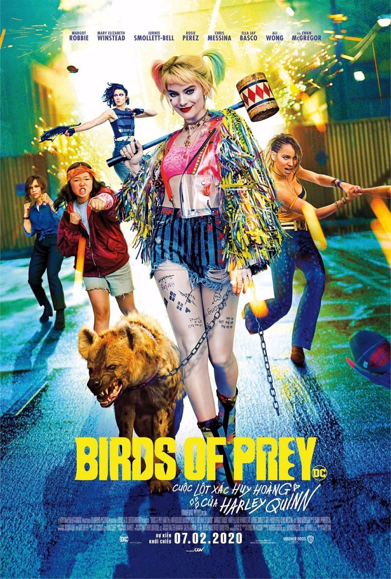 Poster của phim là hình ảnh con chim săn mồi của Harley Quinn