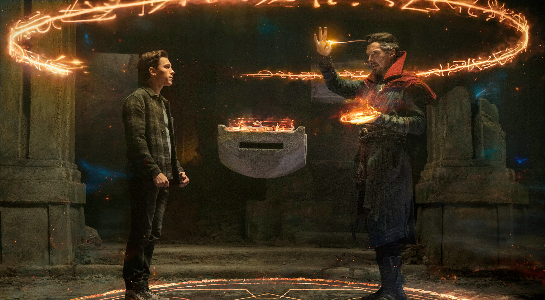 Khoảnh khắc Peter hỏi linh tinh về câu thần chú của Dr. Strange.