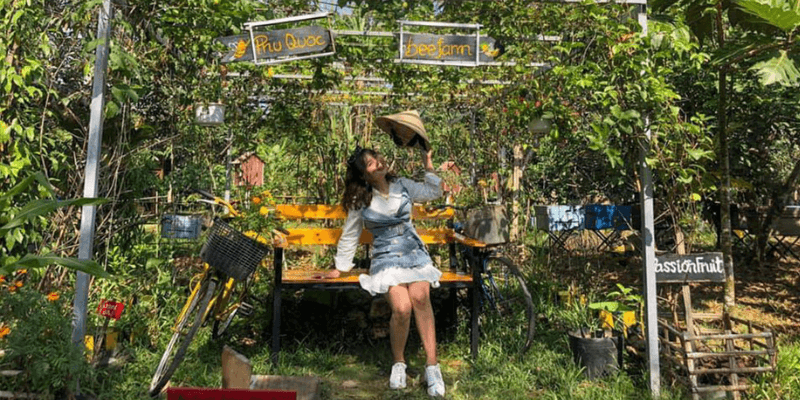 Trại ong Phú Quốc có không gian xanh mát, thoáng đãng