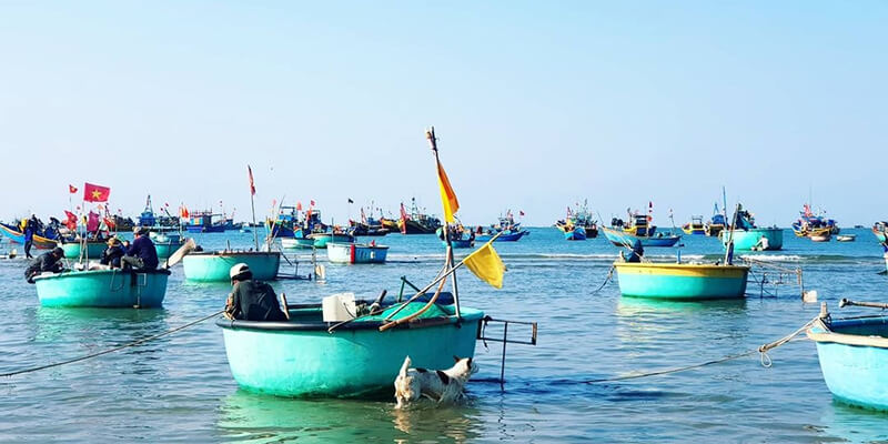 Làng chài Mũi Né là nơi cảm nhận rõ nhất cuộc sống người dân nghề biển.