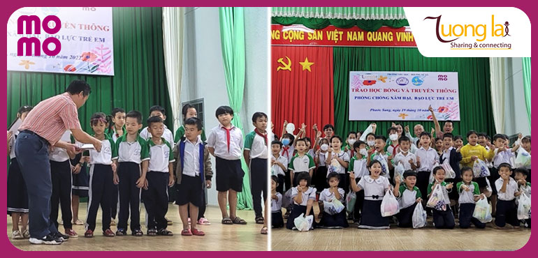 Trao học bổng cho các em học sinh khó khăn tại Phú Giáo, Bình Dương