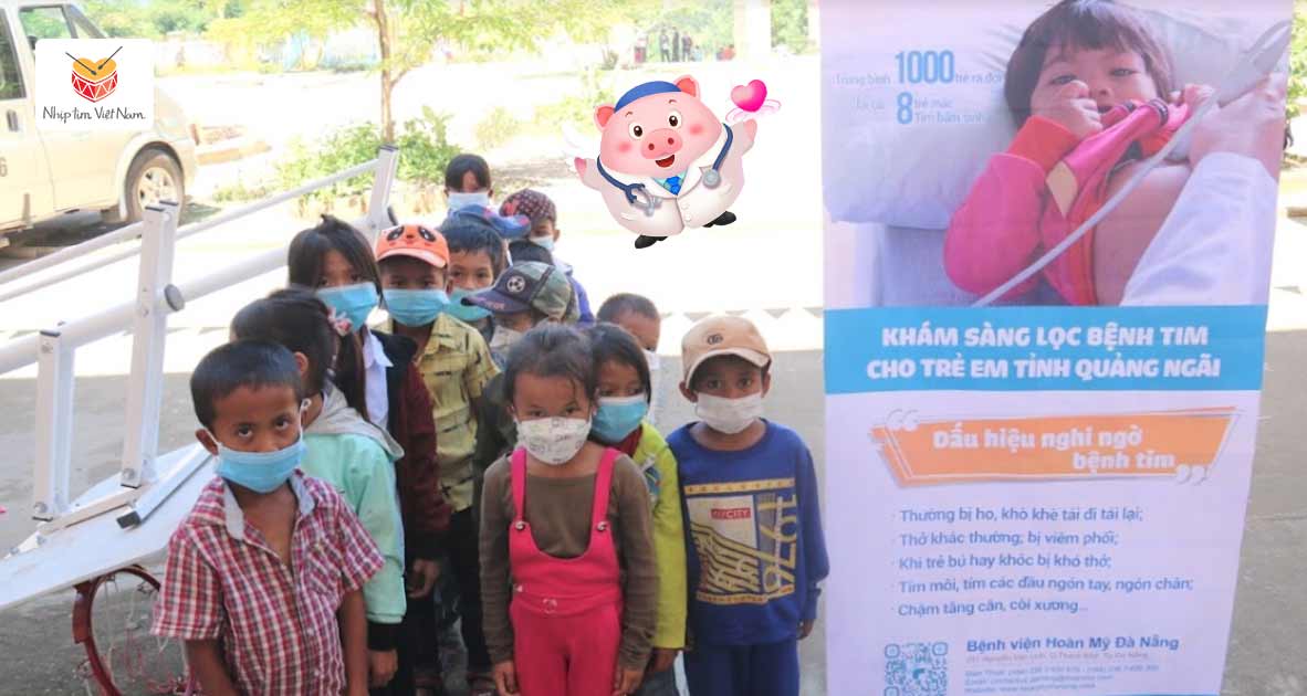 Góp Heo Vàng hỗ trợ chi phí khám sàng lọc bệnh tim bẩm sinh cho trẻ em nghèo vùng sâu vùng xa